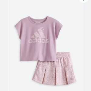 Adidas Light Purple Tee and Skort Set